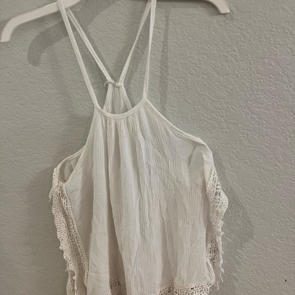 PacSun LA hearts, ladies size small cream tank with lace trim - Picture 4 of 5